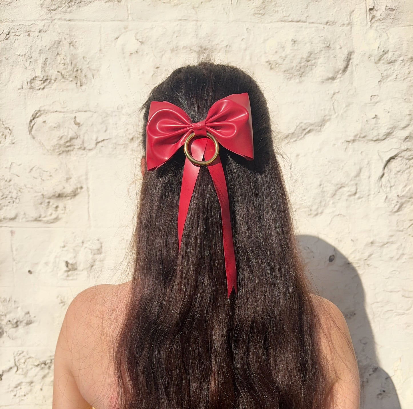 Latex O-ring Hair Bow