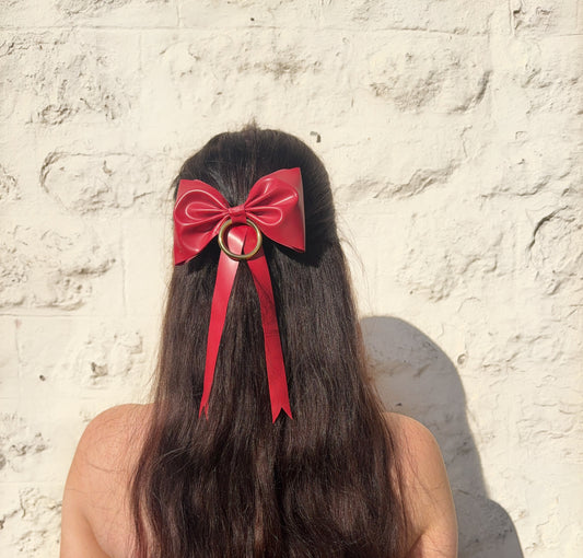Latex O-ring Hair Bow