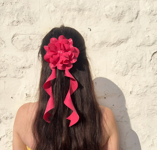 Latex Flower Hair Clip
