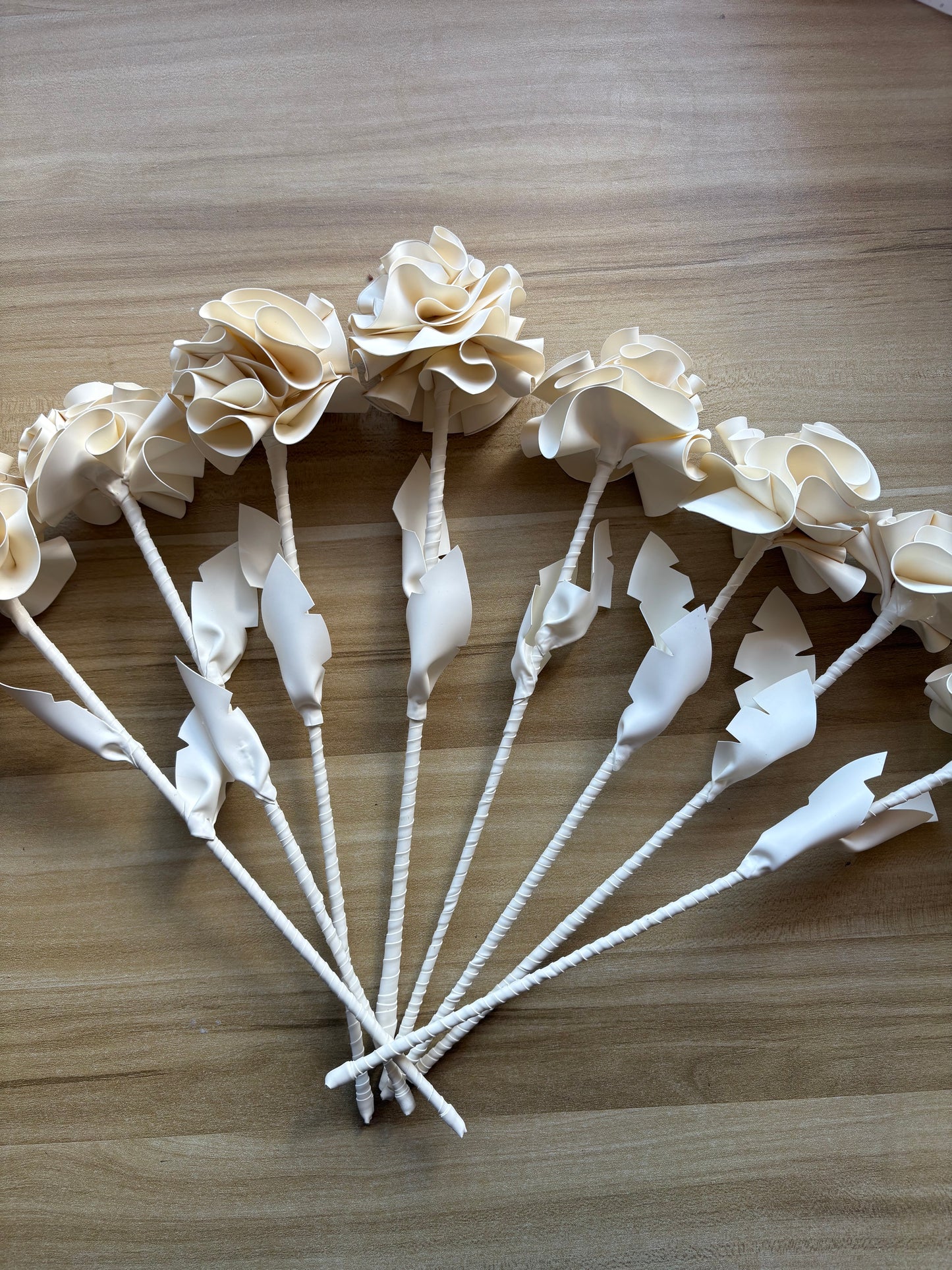 Latex Rose Style Flower with Stalk