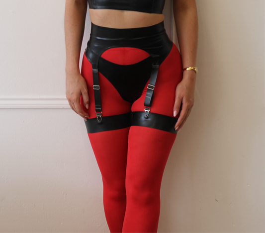 GARTER BELTS ForniKation Latex GARTER BELTS ForniKation Latex